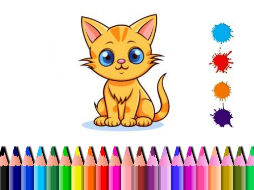 Cute Cat Coloring Book img